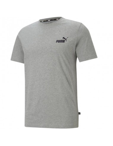 Puma Essentials Î‘Î½Î´ÏÎ¹ÎºÏŒ T-shirt Î“ÎºÏÎ¹ Î¼Îµ Î›Î¿Î³ÏŒÏ„Ï…Ï€Î¿ 586668-03